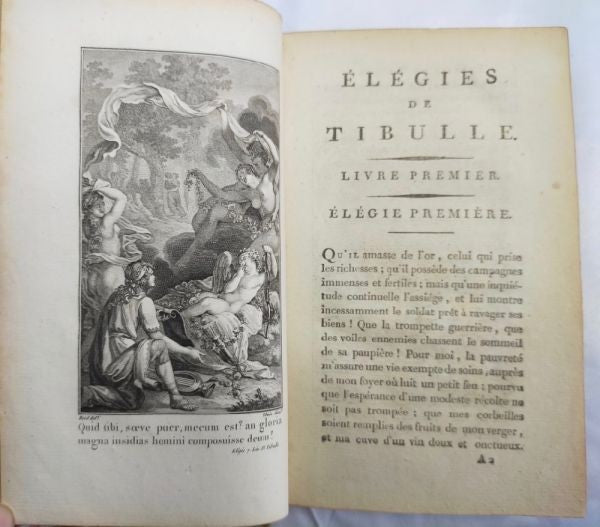 1795 Tibullus Elegies & Jean Second Baisers Mirabeau Commentary W/ Borel Engrave