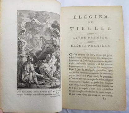 1795 Tibullus Elegies & Jean Second Baisers Mirabeau Commentary W/ Borel Engrave