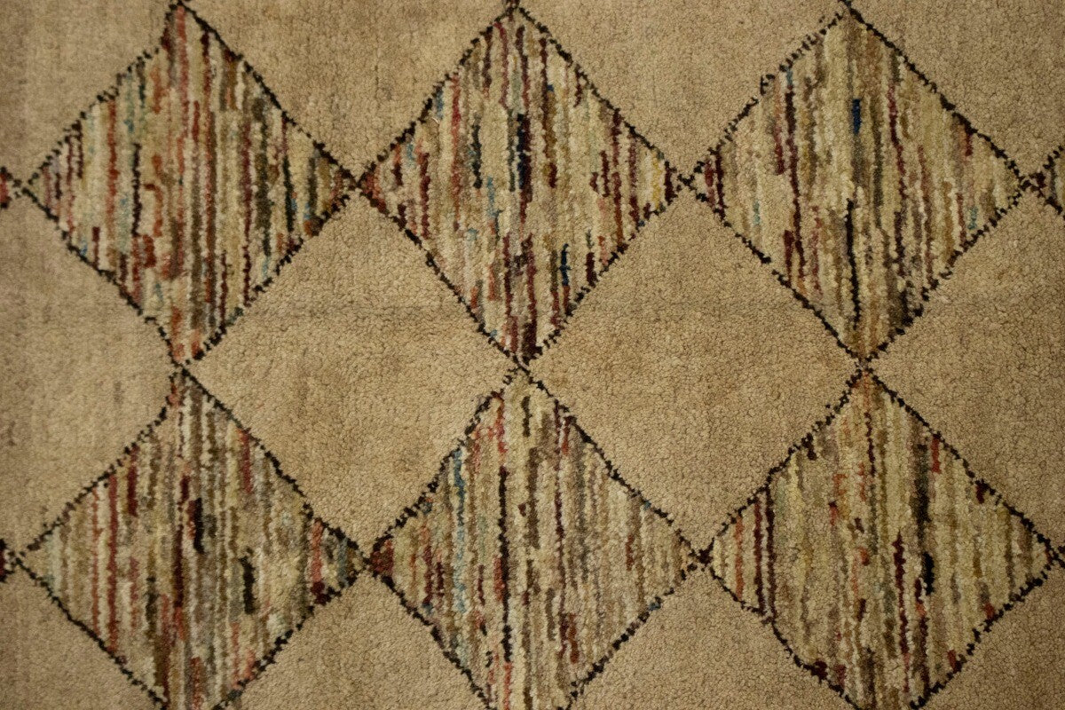 ft Handmade Gabbeh Chobi Oriental Rug Modern Tribal Border Plush Rare Carpet 4X6