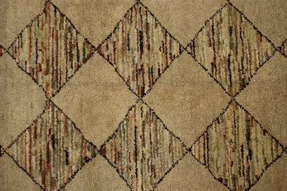 ft Handmade Gabbeh Chobi Oriental Rug Modern Tribal Border Plush Rare Carpet 4X6