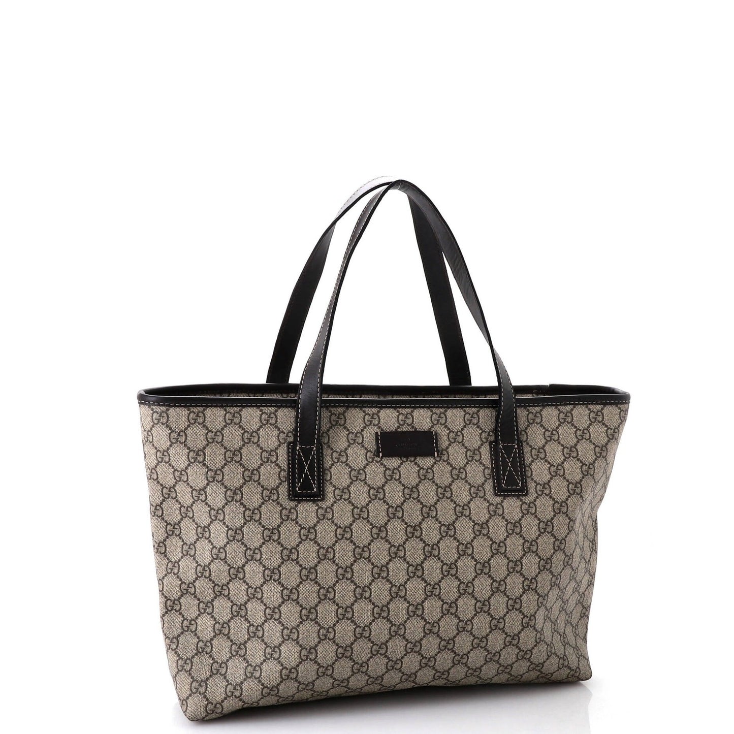 Gucci Plus Tote Gg Coated Canvas With Leather Medium
