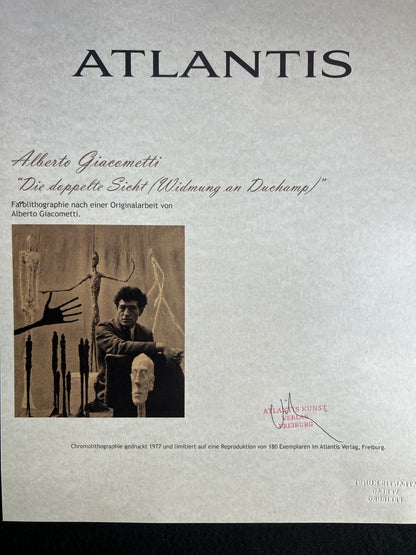 Alberto Giacometti Lithograph ( Coa Signed In Pen) Numbered By Hand