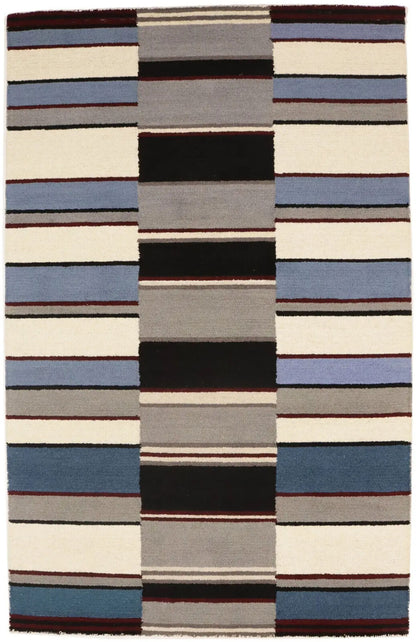 Hand-Tufted Modern Rug Plush 5X8 Multicolored