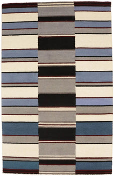 Hand-Tufted Modern Rug Plush 5X8 Multicolored