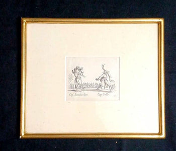 Jacques Callot Etching Cap. Bonbardon & Cap. Grillo 1621 Balli Di Sfessania