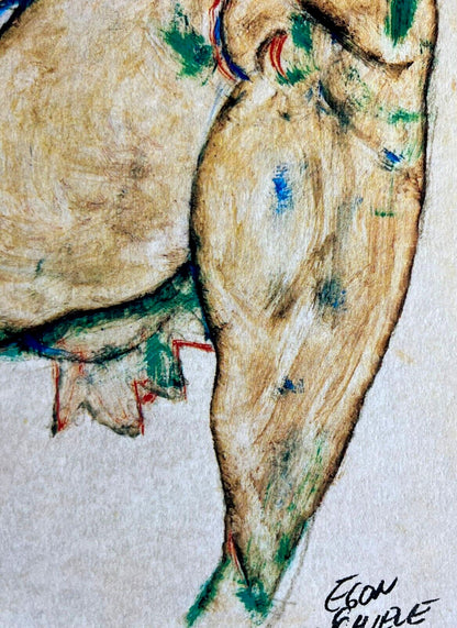Egon Schiele Lithograph From An Painting