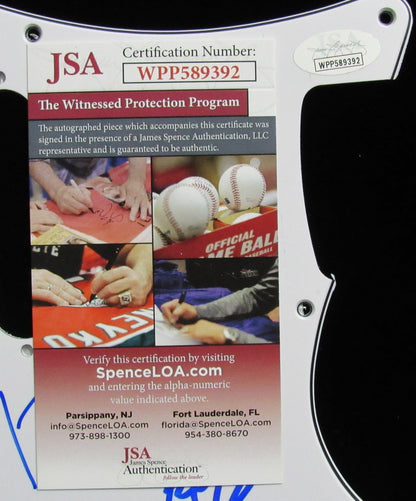 Def Leppard Joe Elliott/Phil Collen Signed/Autographed Guitar Pick Guard Jsa 576