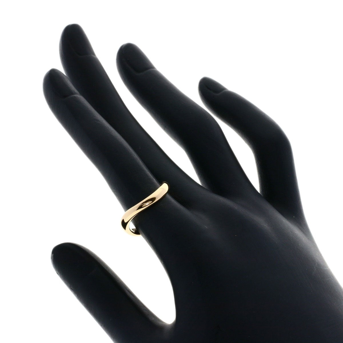 Gold MIKIMOTO curve Ring K18 Pink