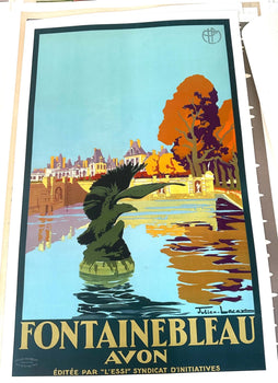 Fontainebleau Avon Julien Lacaze 1930 Authentic Original French Railways Plm