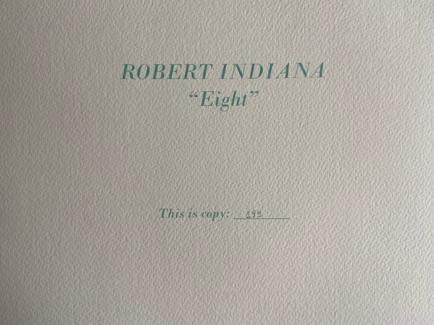 Robert Indiana Guggenheim Museum Coa Limited