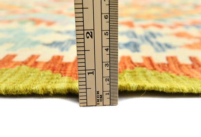 Reversible Multicolored Tribal Kilim Runner Rug