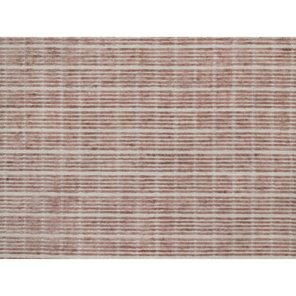 10'1"X14' Pink Pure Wool Modern Plain Decor Box Design Loomed Knotted Rug