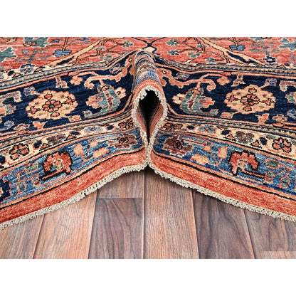 10'1"X13'10" Red Aryana Grade Bijar Garus Design All Wool Hand Knotted Rug