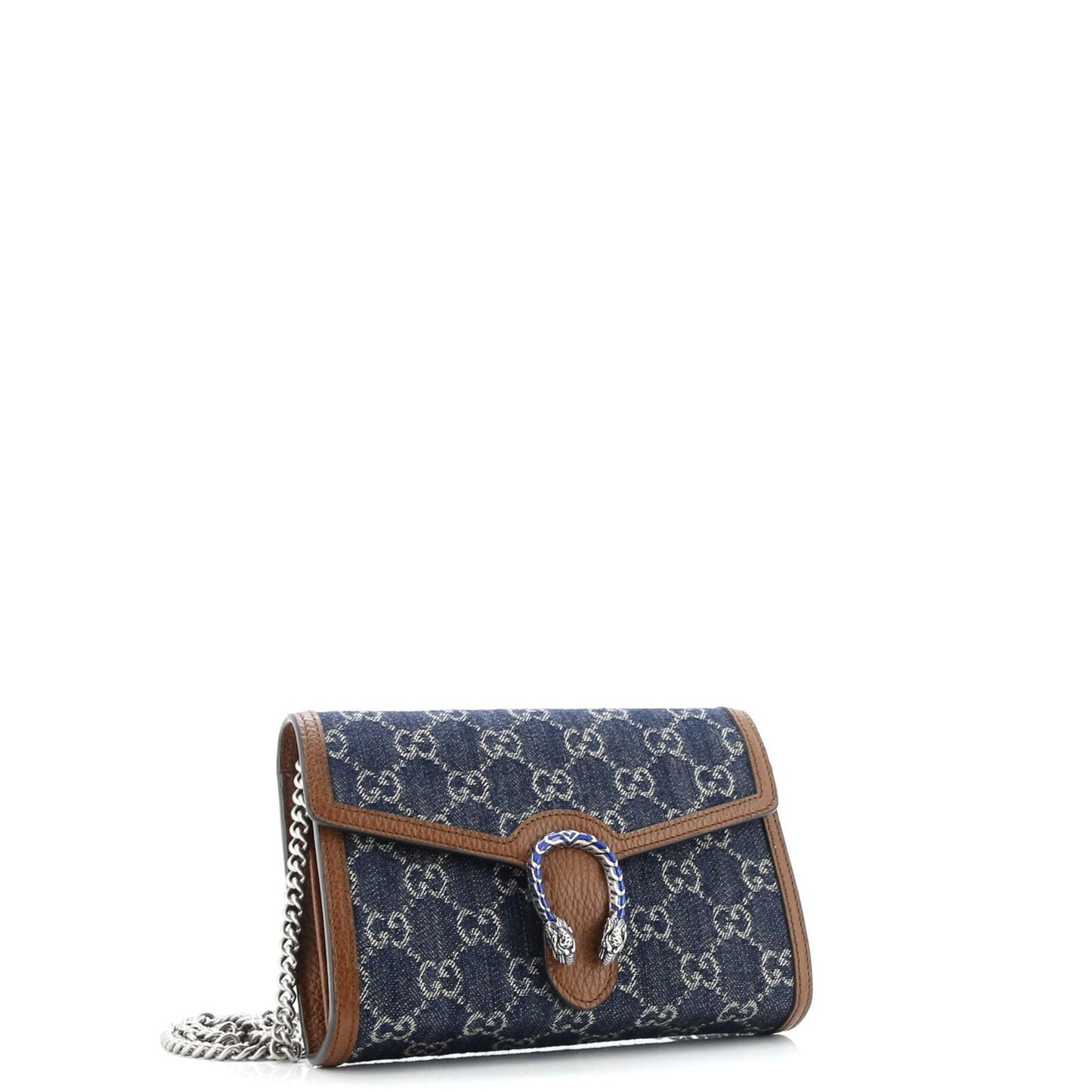 Gucci Dionysus Chain Wallet Gg Denim Small