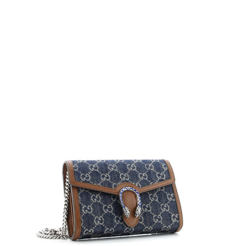 Gucci Dionysus Chain Wallet Gg Denim Small