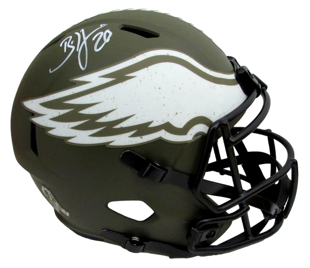 Brian Dawkins Signed Salute To Service Full Size Replica Helmet Psa 191833