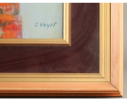 Jacques Voyet (French) Signed Original Painting Oil On Canvas Framed - Girl