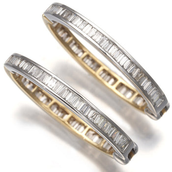 Gstv Earrings Diamond Bicolor 18K 750 Yellow