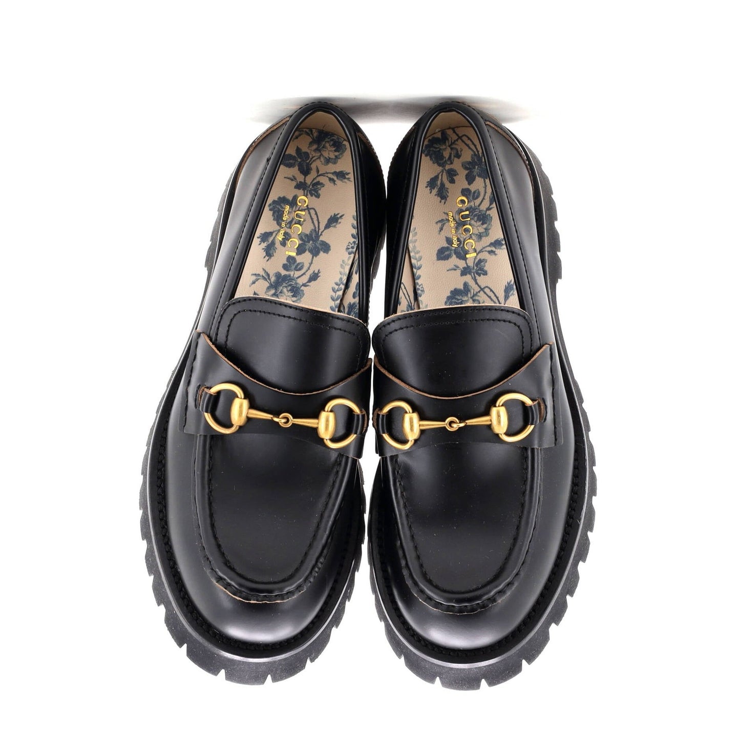Gucci Women'S Harald Horsebit Loafers Gg Embossed Leather