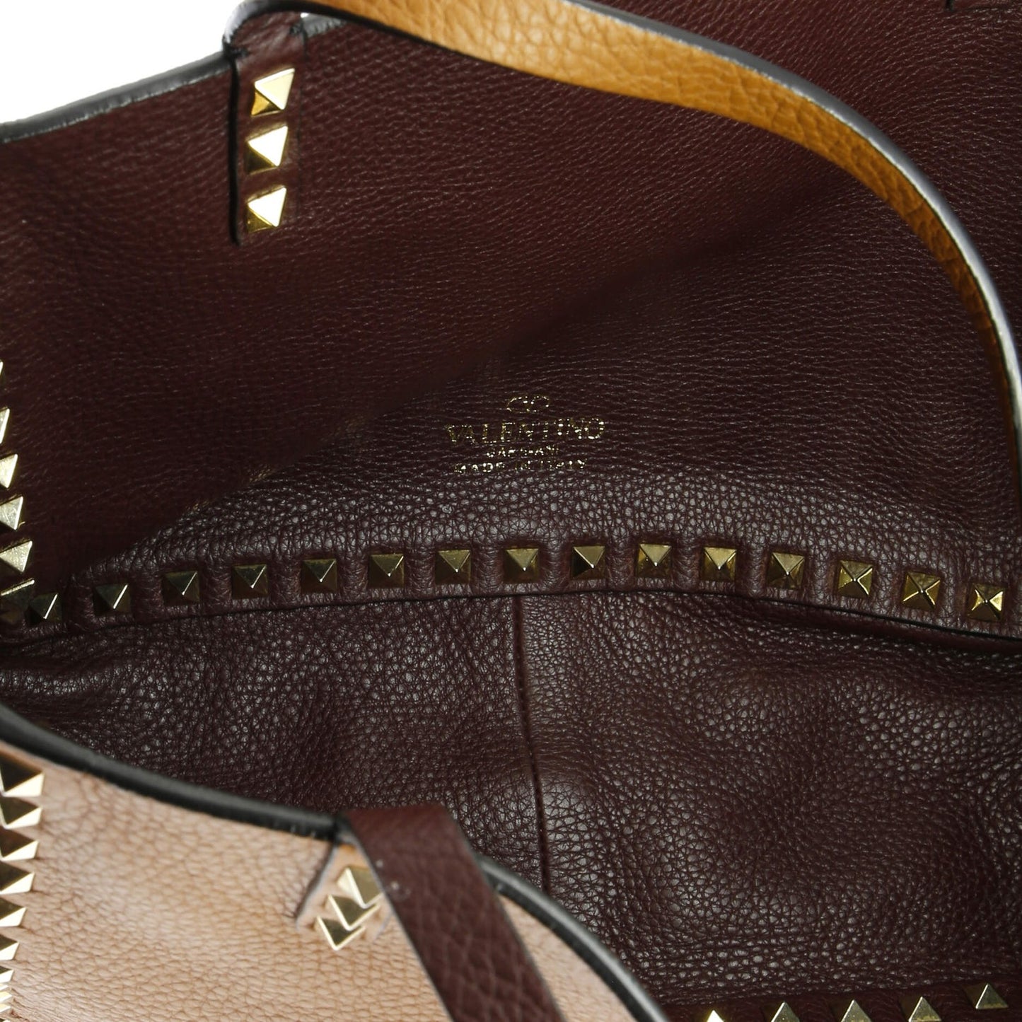 Valentino Garavani Rockstud Reversible Convertible Tote Leather Small