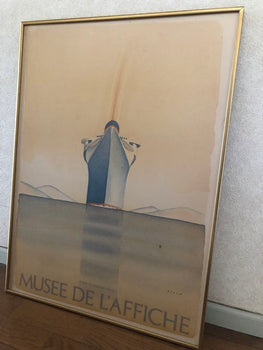 Jean-Michel Folon MUSEE DE LAFFICHE Vintage Poster Framed Museum Art