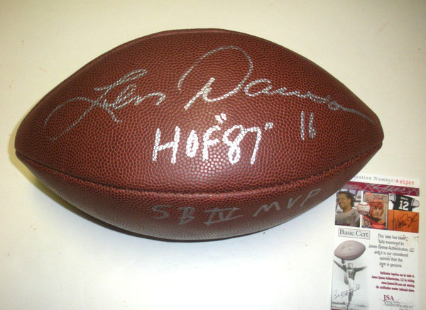 Len Dawson Kansas City Chiefs Hof 1987,Sb Iv Mvp