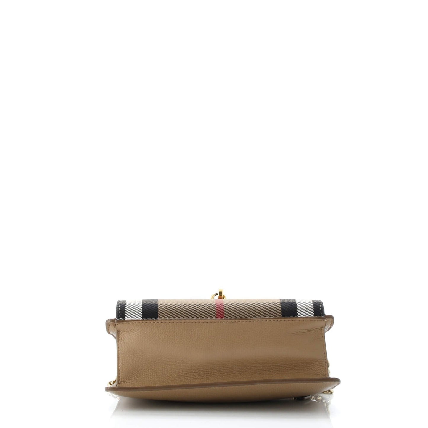 Burberry Macken Crossbody Bag Leather And House Check Canvas Small
