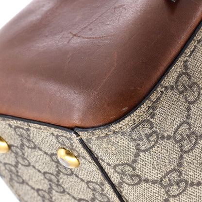 Gucci Convertible Boston Bag Gg Coated Canvas And Leather Small