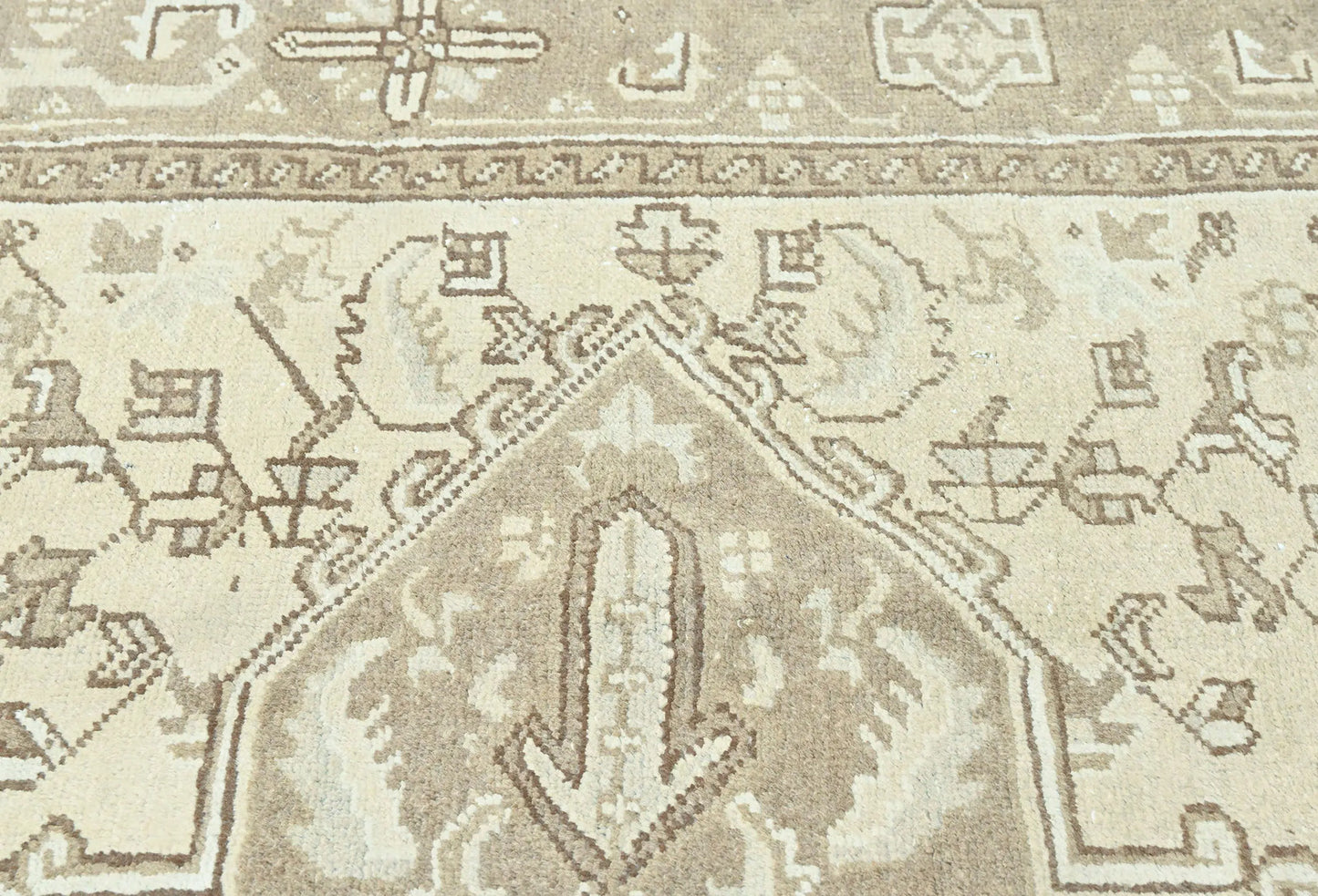 Hand-Knotted Vintage Floral Distressed Oriental
