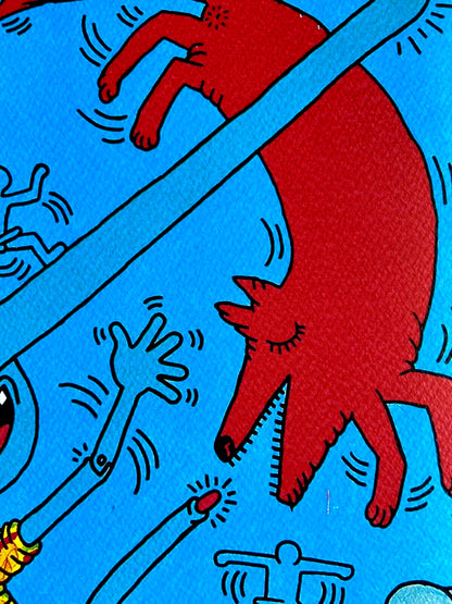 Keith Haring Lithograph Signed Numbered By Hand