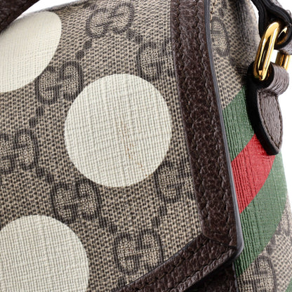 Gucci Horsebit 1955 Crossbody Bag Printed Gg Coated Canvas Mini