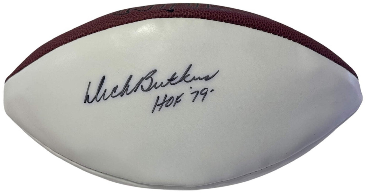 Dick Butkus Autographed Official Wilson White Panel Nfl Football