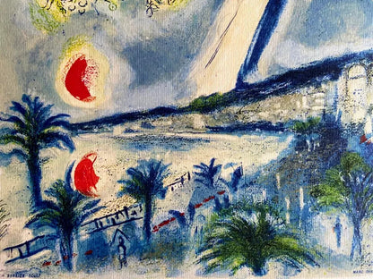 Marc Chagall Lithograph Coa Original Hand-Signed Hand-Numbered Collection Stamp