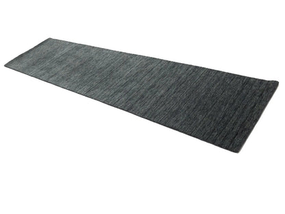 Charcoal Solid Hand-Loomed 3X10 Gabbeh Wool Rug Oriental Home Decor Carpet