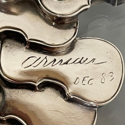 Arman X Christofle Violin" Silver Paperweight 1983  Rare Nouveau Sculpture