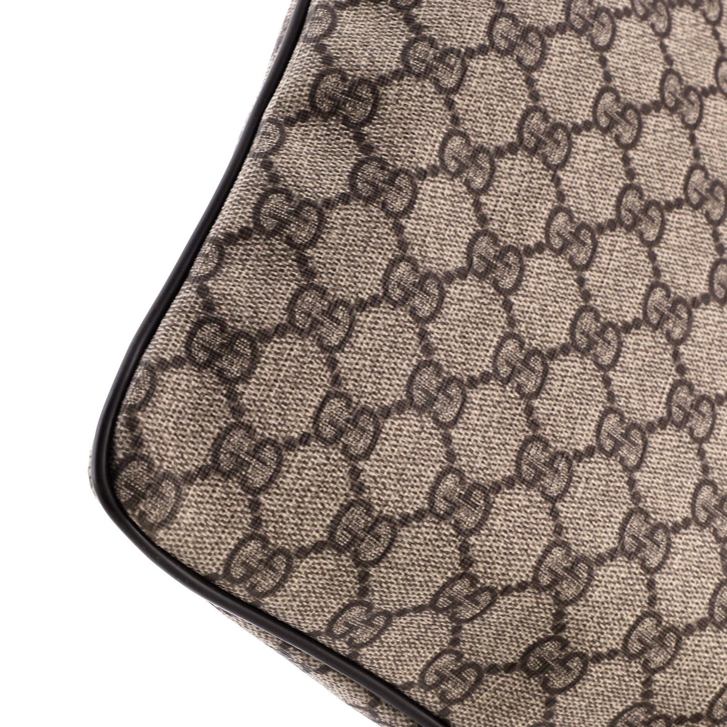 Gucci Zip Top Messenger Bag Gg Coated Canvas Large