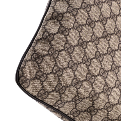 Gucci Zip Top Messenger Bag Gg Coated Canvas Large