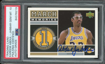 Kareem Abdul-Jabbar Autographed 2004 Upper Deck Jersey Card (Psa)