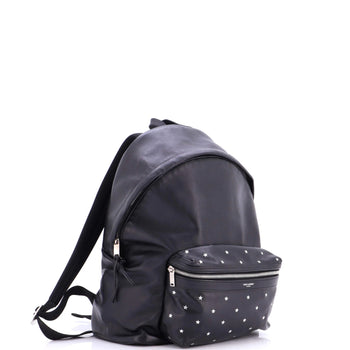Saint Laurent City Backpack Embellished Calfskin Medium