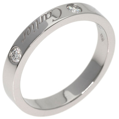 Cartier   Ring Engraved 2P Diamond #50 Platinum