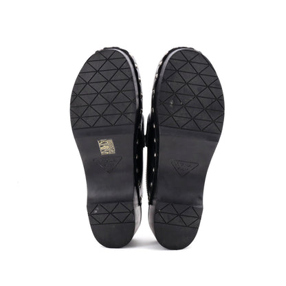 Leather Prada Women's Logo Mule Clogs