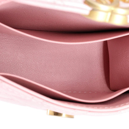 Chanel Coco Enamel Top Handle Flap Bag Quilted Lambskin Small