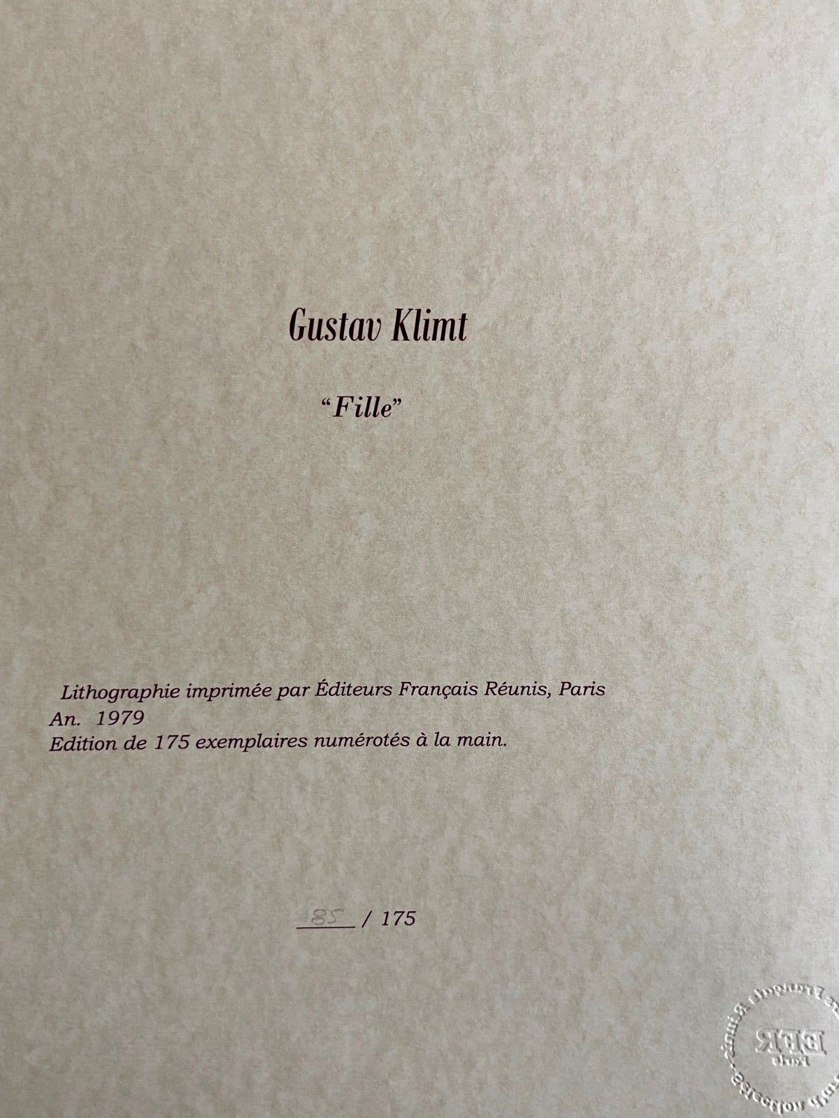 Gustav Klimt Lithograph Coa Hand Numbered Signed Op Limited