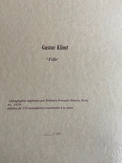 Gustav Klimt Lithograph Coa Hand Numbered Signed Op Limited