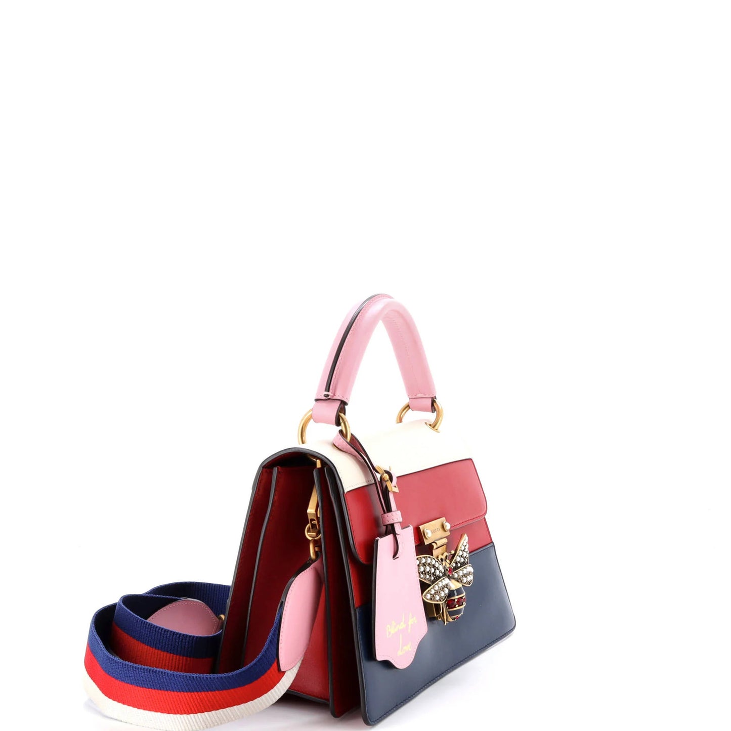 Gucci Queen Margaret Top Handle Bag Colorblock Leather Small