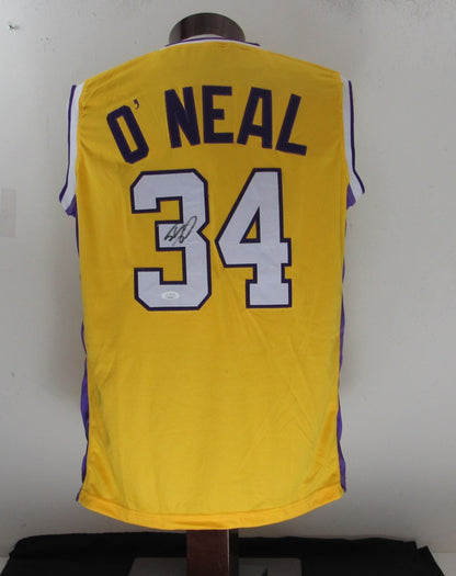 Shaquille O'Neal Hof Signed/Auto Lakers Custom Basketball Jersey Jsa 166367