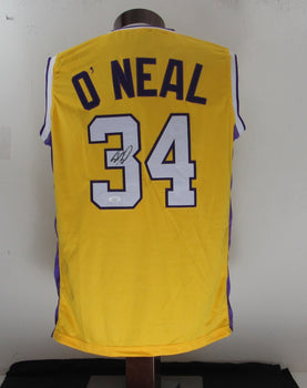 Shaquille O'Neal Hof Signed/Auto Lakers Custom Basketball Jersey Jsa 166367