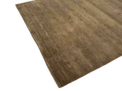 Brown Solid Hand-Loomed 6X9 Gabbeh Wool Rug