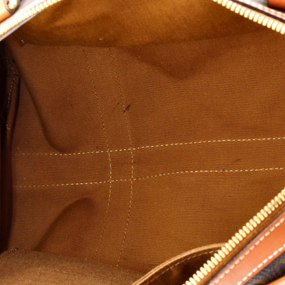 Celine Boston Bag Triomphe Coated Canvas Medium