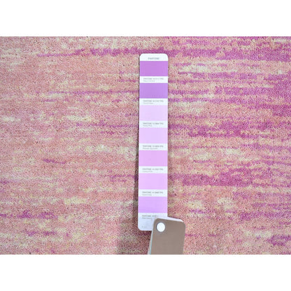 4'1"X6'2" Thick And Plush Organic Wool Ombre Design Hand Knotted Rug